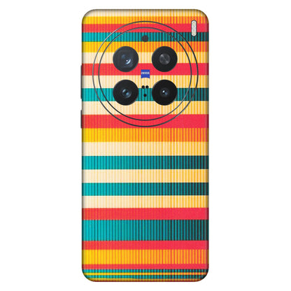 VIVO Z/V/X/T/U/S Series Phone Skins (All Models) - Colourful Stripes Soothing Effect - Matte Finish (M-86) Vivo X200 Pro (5G)
