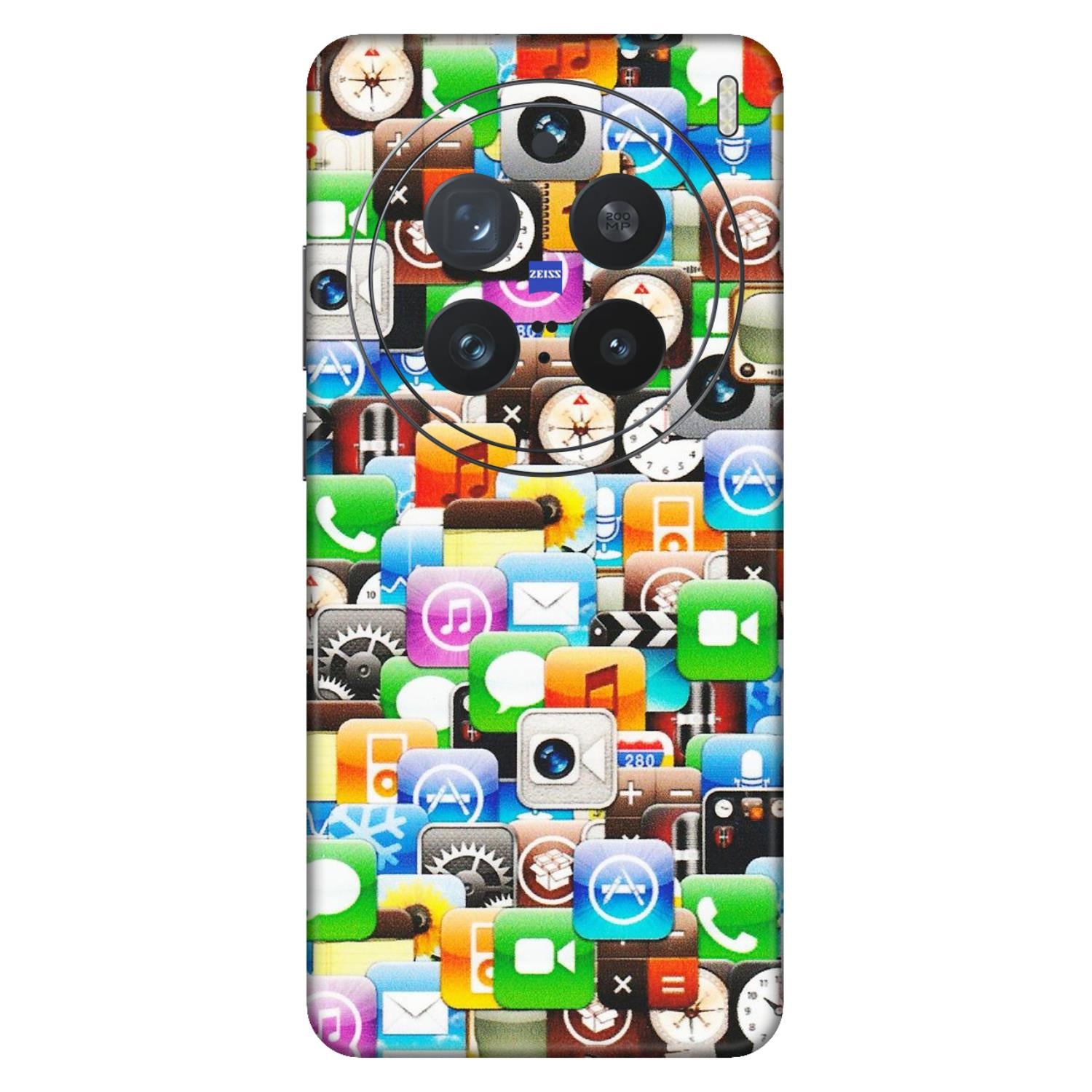 VIVO Z/V/X/T/U/S Series Phone Skins (All Models) - All Apple Icons - Matte Finish (M-93) Vivo X200 Pro (5G)