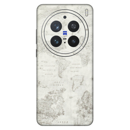 VIVO Z/V/X/T/U/S Series Phone Skins (All Models) - World Travel Map - Transparent Finish (T-04) Vivo X200 Pro (5G)