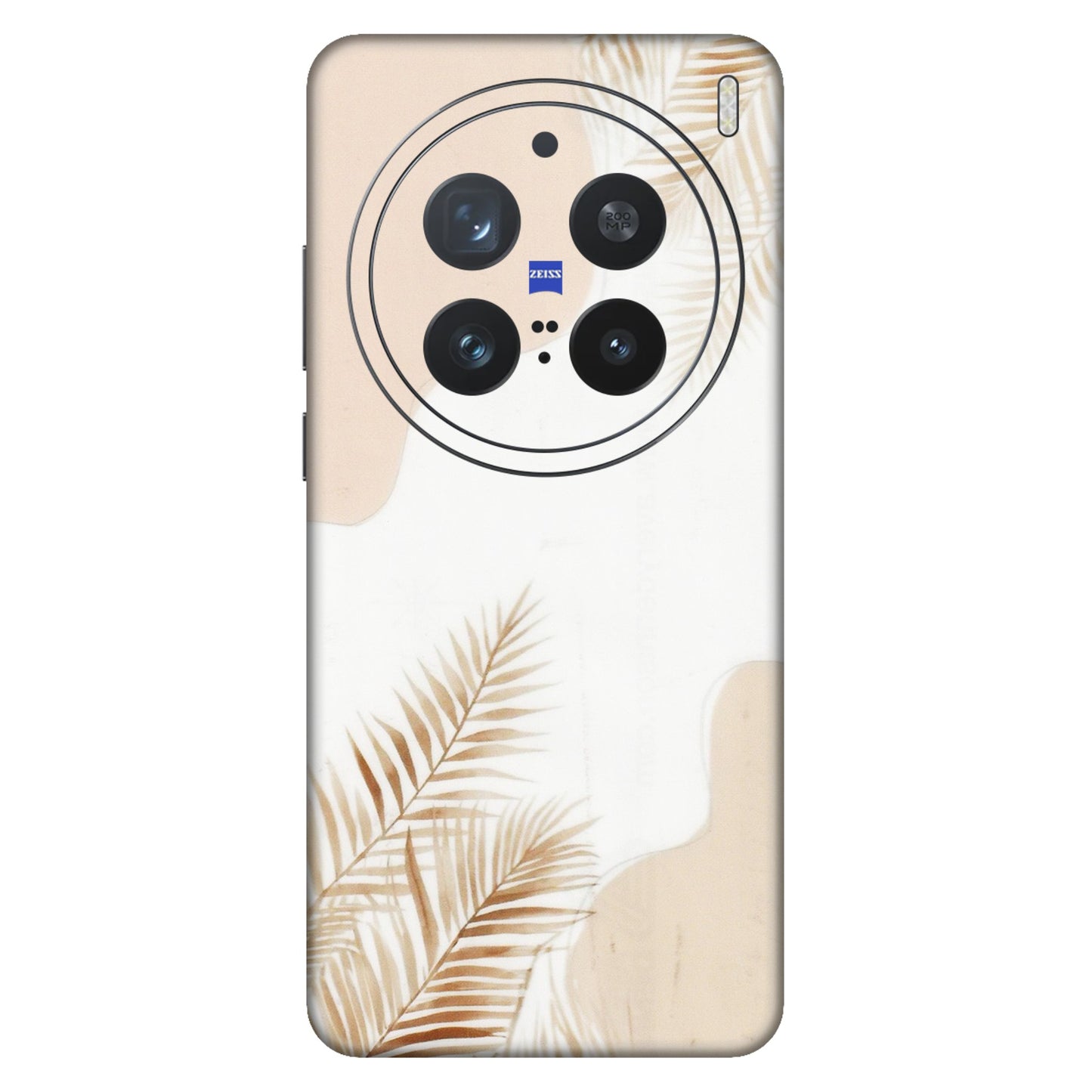 VIVO Z/V/X/T/U/S Series Phone Skins (All Models) - Gold Petals Abstract - Transparent Finish (T-08) Vivo X200 Pro (5G)