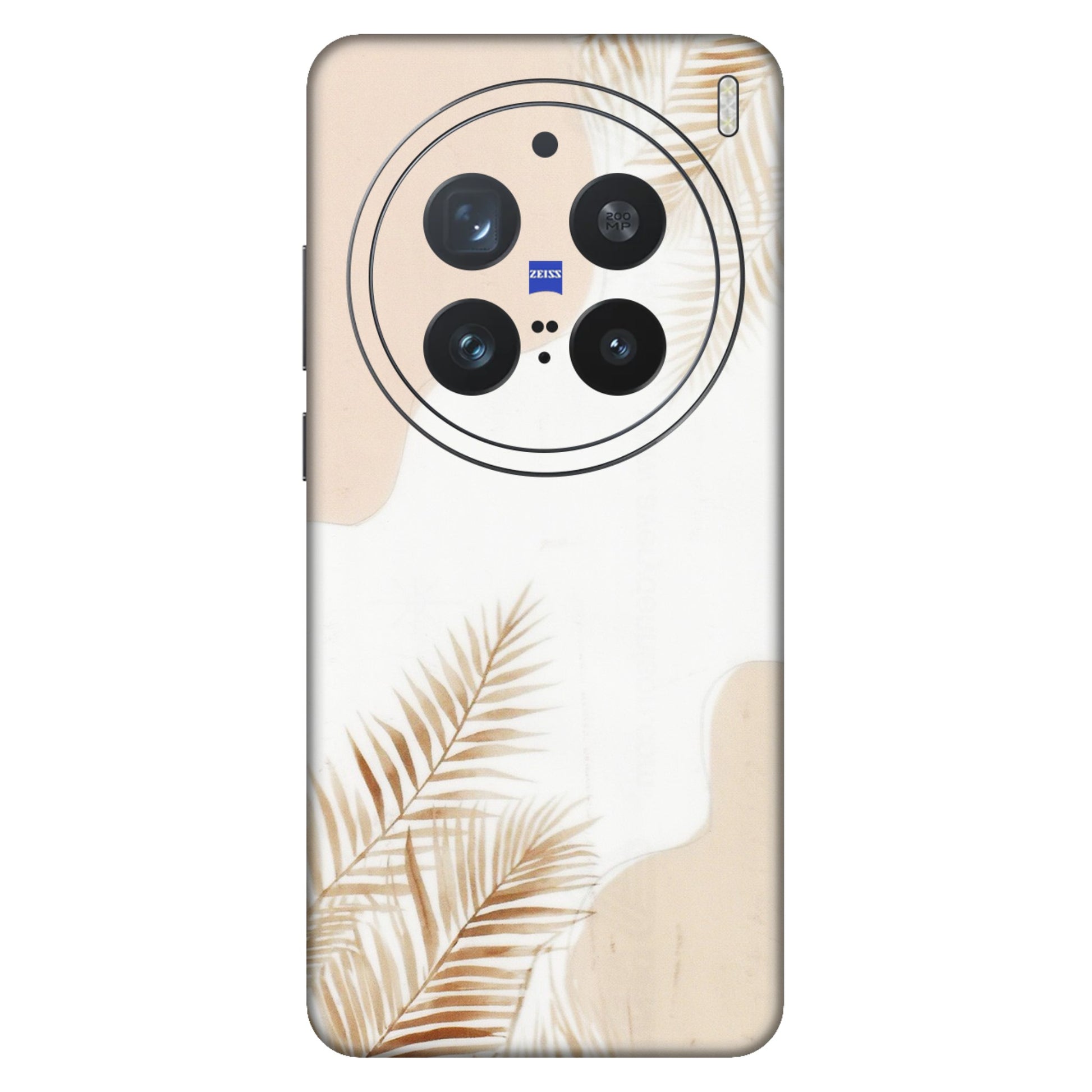 VIVO Z/V/X/T/U/S Series Phone Skins (All Models) - Gold Petals Abstract - Transparent Finish (T-08) Vivo X200 Pro (5G)