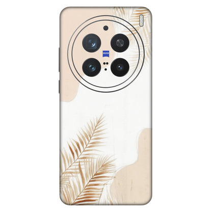VIVO Z/V/X/T/U/S Series Phone Skins (All Models) - Gold Petals Abstract - Transparent Finish (T-08) Vivo X200 Pro (5G)