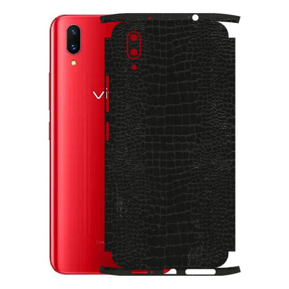 VIVO Z/V/X/T/U/S Series Phone Skins (All Models) - Snake Leather Black - 3D Embossed Finish (L-107) Vivo X21