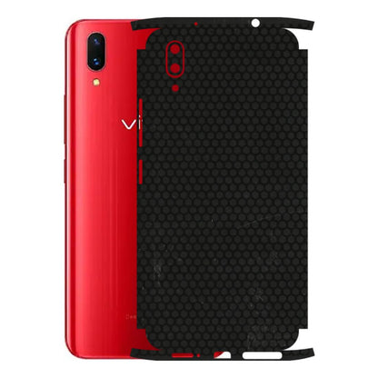 VIVO Z/V/X/T/U/S Series Phone Skins (All Models) - Black honeycomb - 3D Embossed Finish (L-114) Vivo X21