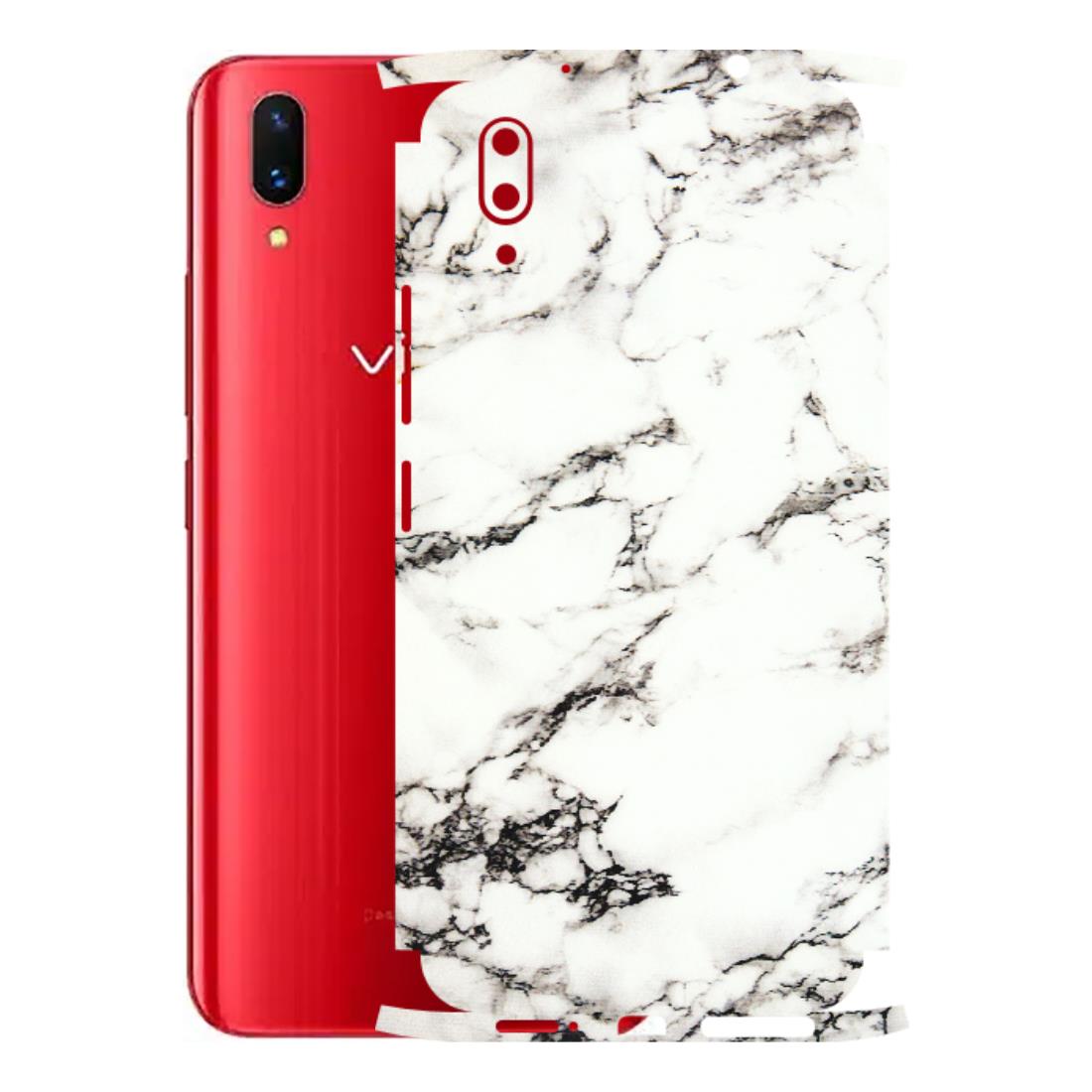 VIVO Z/V/X/T/U/S Series Phone Skins (All Models) - Black and White Marble Texture - 3D Embossed Finish (L-124) Vivo X21