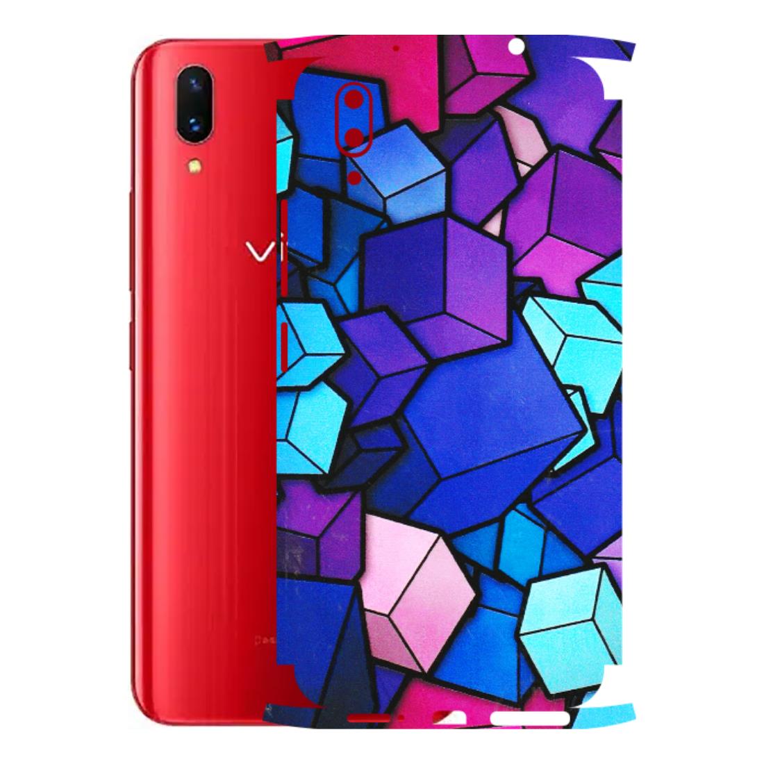 VIVO Z/V/X/T/U/S Series Phone Skins (All Models) - Cube Doodle - 3D Embossed Finish (L-141) Vivo X21