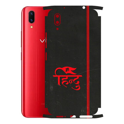 VIVO Z/V/X/T/U/S Series Phone Skins (All Models) - Hindu Black - 3D Embossed Finish (L-153) Vivo X21