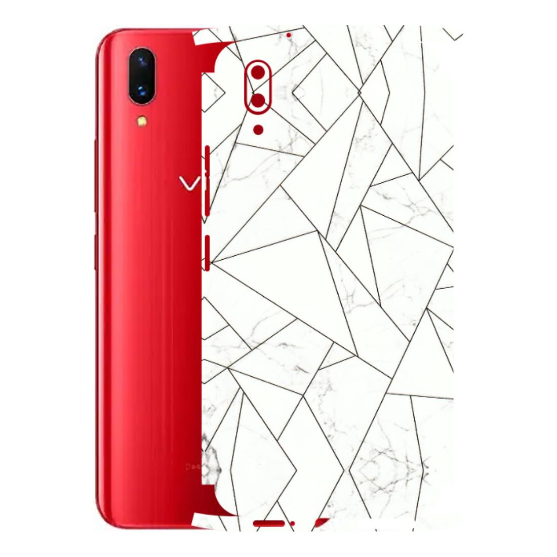 VIVO Z/V/X/T/U/S Series Phone Skins (All Models) - Luxury White Marble Effect - 3D Embossed Finish (L-168) Vivo X21