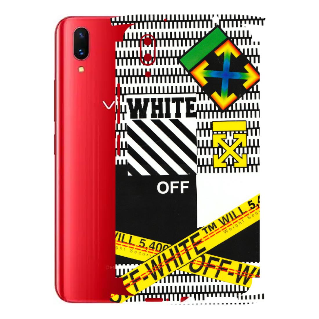 VIVO Z/V/X/T/U/S Series Phone Skins (All Models) - White Off Abstract - 3D Embossed Finish (L-172) Vivo X21