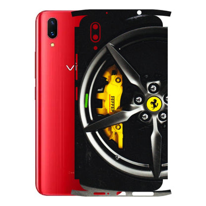VIVO Z/V/X/T/U/S Series Phone Skins (All Models) - Ferrari Wheel Alloy - 3D Embossed Finish (L-173) Vivo X21