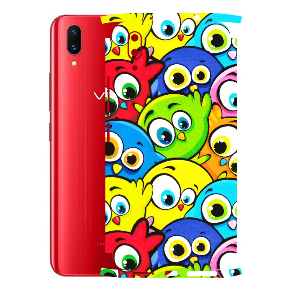 VIVO Z/V/X/T/U/S Series Phone Skins (All Models) - Cute Fluffy Birds - 3D Embossed Finish (L-213) Vivo X21