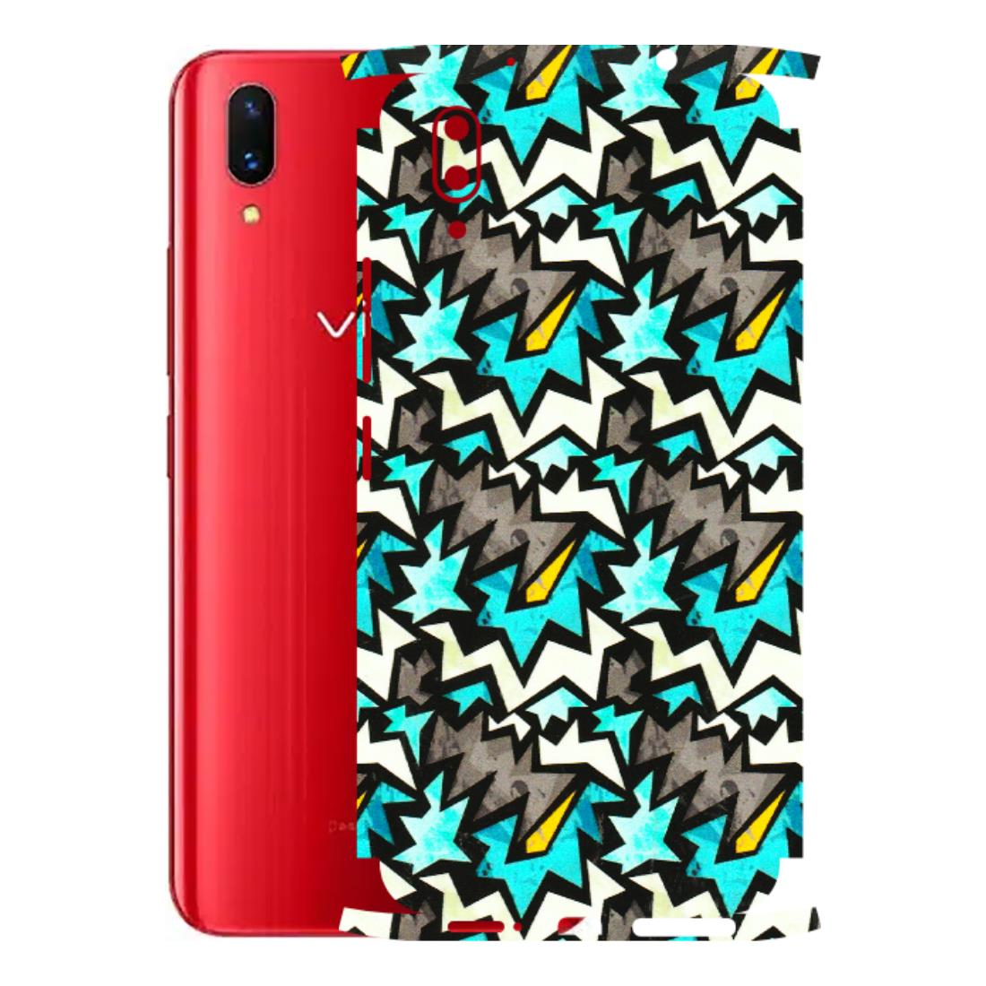 VIVO Z/V/X/T/U/S Series Phone Skins (All Models) - Funky Zig Zag - 3D Embossed Finish (L-223) Vivo X21