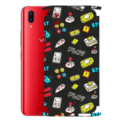 VIVO Z/V/X/T/U/S Series Phone Skins (All Models) - Gaming Doodles - 3D Embossed Finish (L-224) Vivo X21
