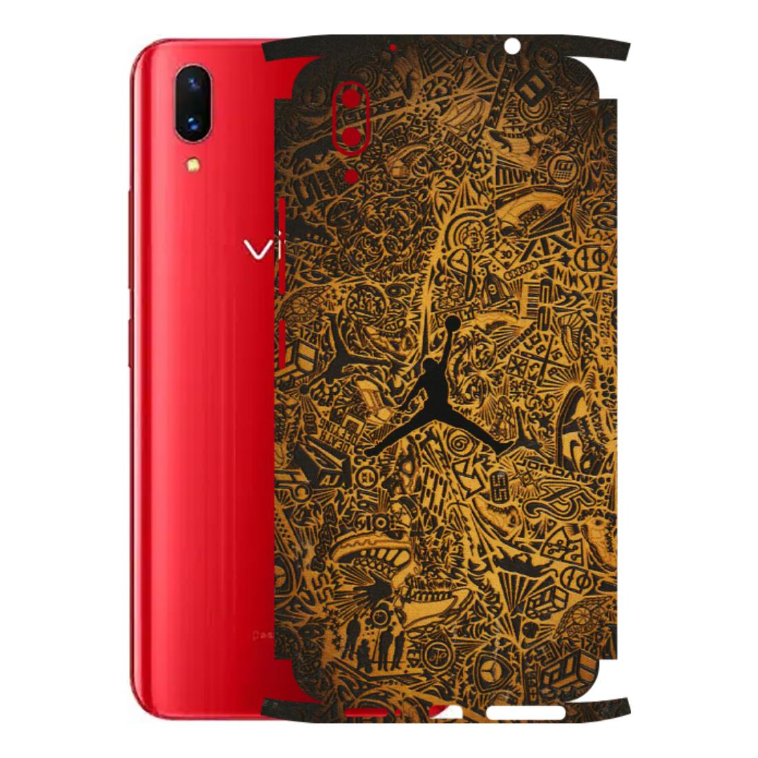 VIVO Z/V/X/T/U/S Series Phone Skins (All Models) - Premium Gold Basketball Player - 3D Embossed Finish (L-236) Vivo X21