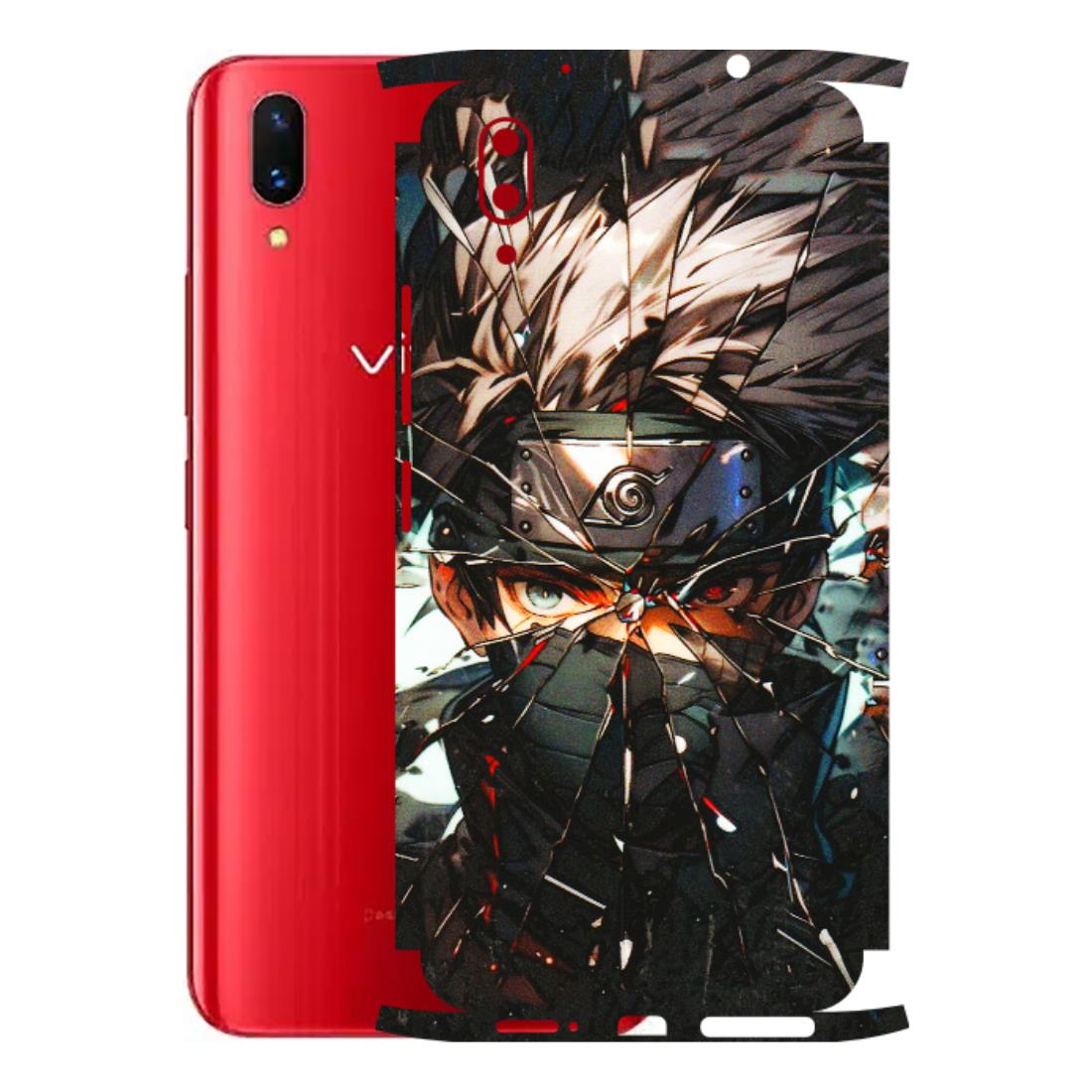 VIVO Z/V/X/T/U/S Series Phone Skins (All Models) - Kakashi Shattered Glass Effect - 3D Embossed Finish (L-237) Vivo X21