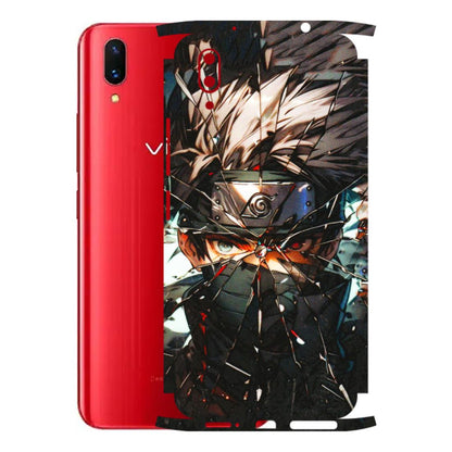 VIVO Z/V/X/T/U/S Series Phone Skins (All Models) - Kakashi Shattered Glass Effect - 3D Embossed Finish (L-237) Vivo X21