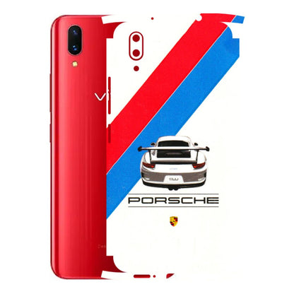 VIVO Z/V/X/T/U/S Series Phone Skins (All Models) - Porche Car Sober Logo - 3D Embossed Finish (L-248) Vivo X21