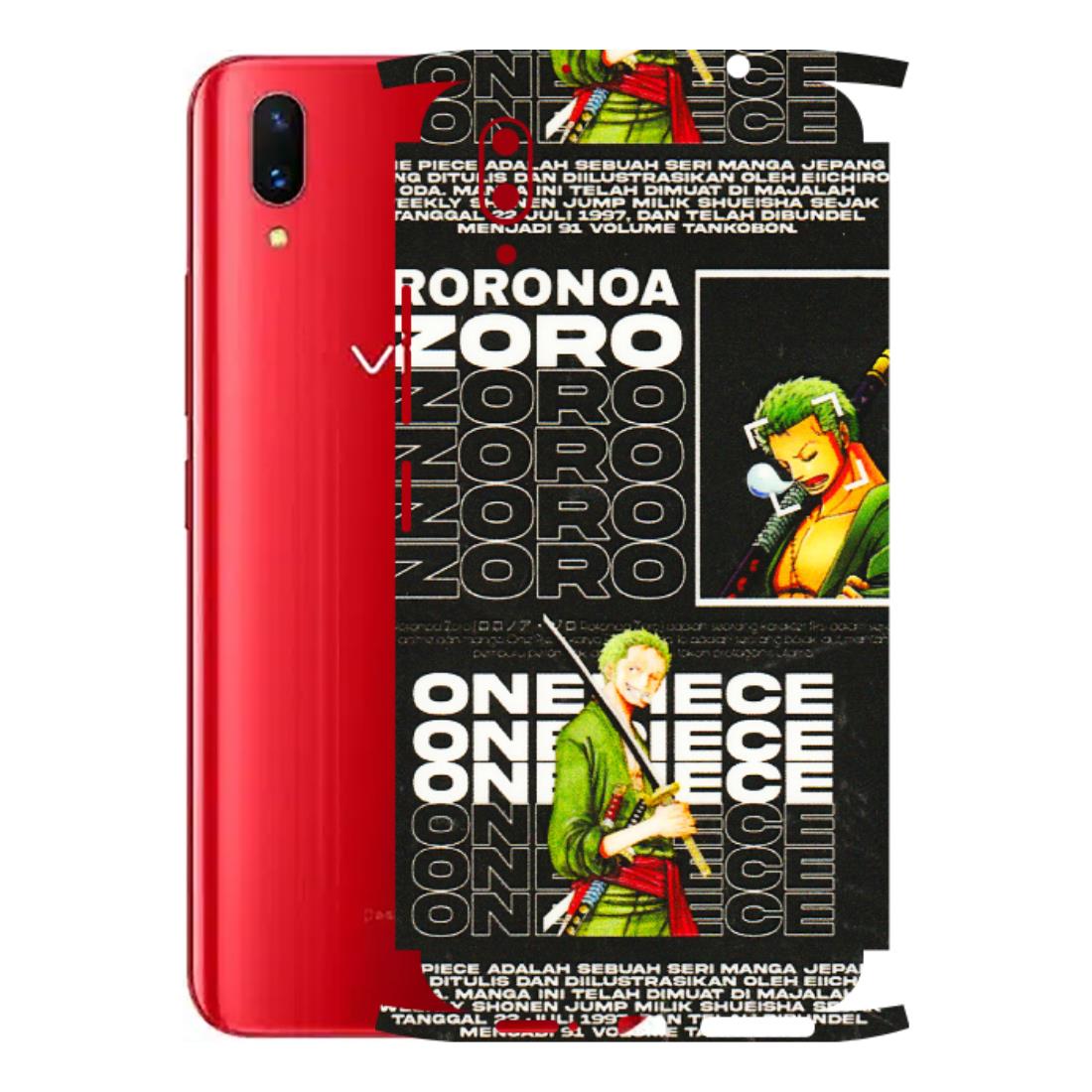 VIVO Z/V/X/T/U/S Series Phone Skins (All Models) - One Piece Zoro - 3D Embossed Finish (L-250) Vivo X21