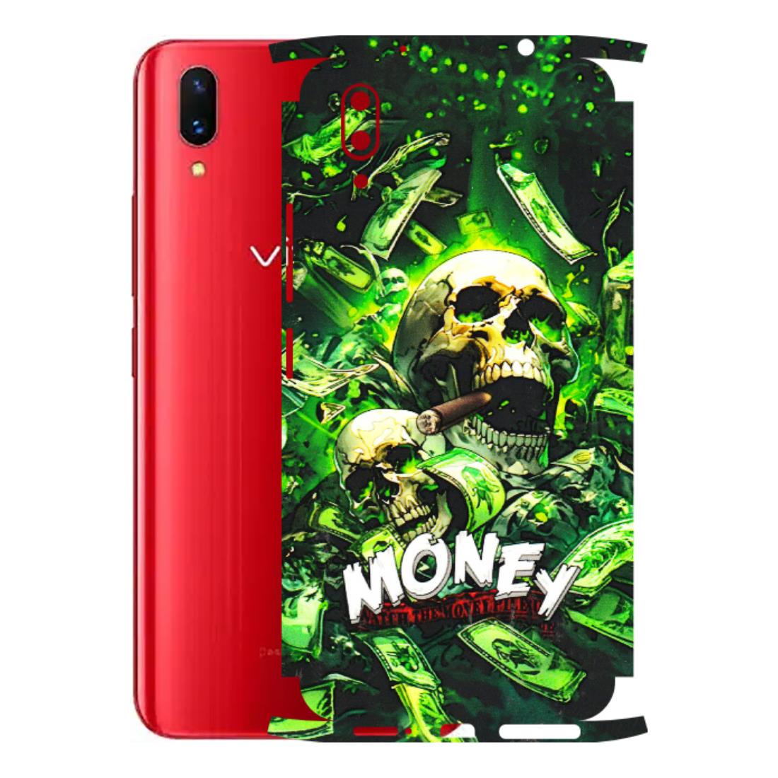 VIVO Z/V/X/T/U/S Series Phone Skins (All Models) - Skull Money - 3D Embossed Finish (L-303) Vivo X21