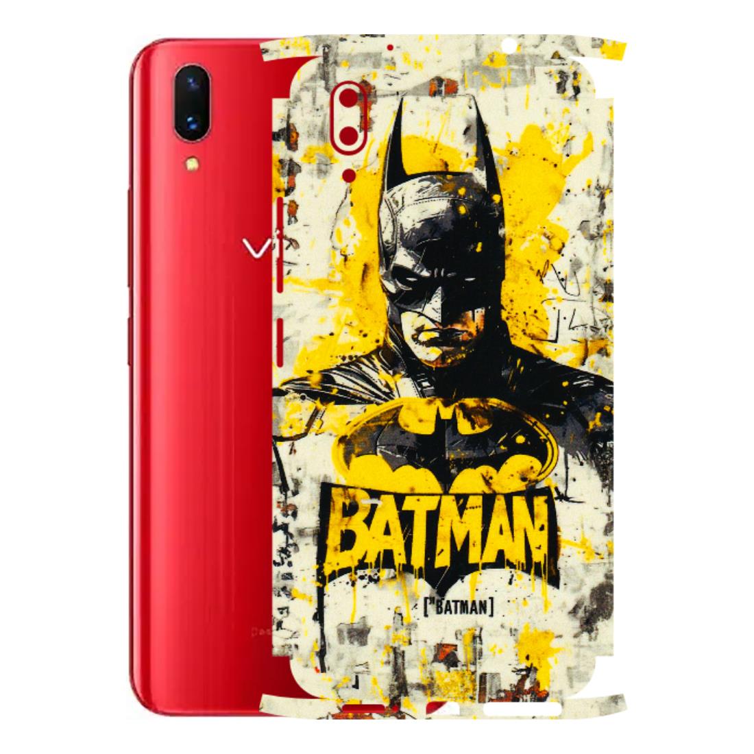 VIVO Z/V/X/T/U/S Series Phone Skins (All Models) - Batman Yellow BT - 3D Embossed Finish (L-304) Vivo X21