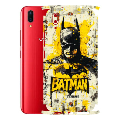 VIVO Z/V/X/T/U/S Series Phone Skins (All Models) - Batman Yellow BT - 3D Embossed Finish (L-304) Vivo X21