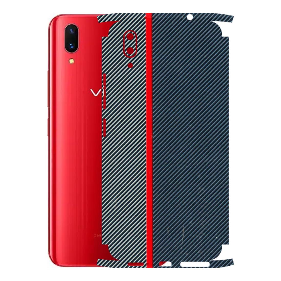 VIVO Z/V/X/T/U/S Series Phone Skins (All Models) - Blue Sober Lines - 3D Embossed Finish (L-305) Vivo X21