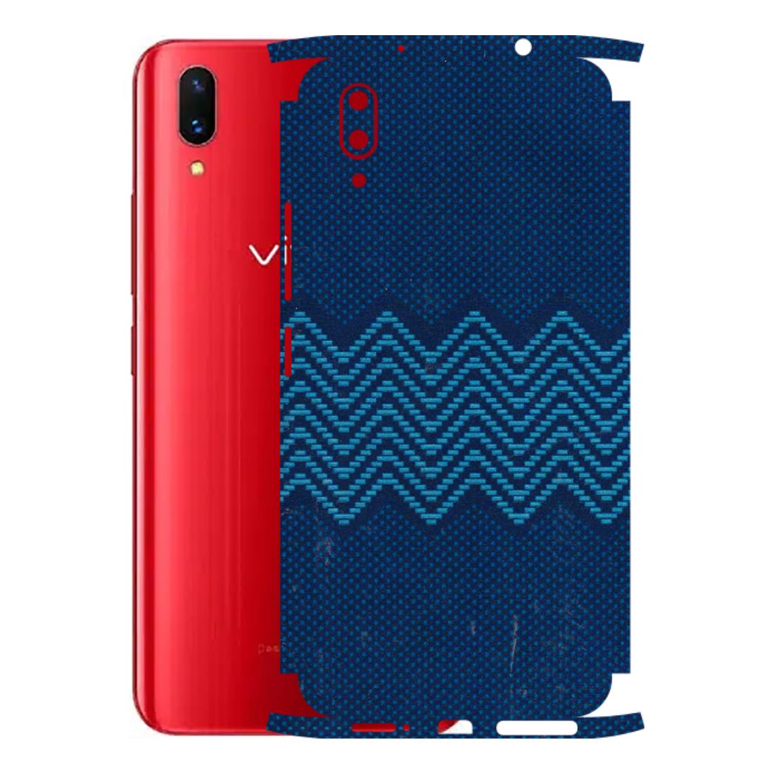 VIVO Z/V/X/T/U/S Series Phone Skins (All Models) - Blue Sober Waves - 3D Embossed Finish (L-306) Vivo X21