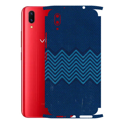 VIVO Z/V/X/T/U/S Series Phone Skins (All Models) - Blue Sober Waves - 3D Embossed Finish (L-306) Vivo X21