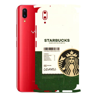 VIVO Z/V/X/T/U/S Series Phone Skins (All Models) - Starbucks Barcode - 3D Embossed Finish (L-308) Vivo X21