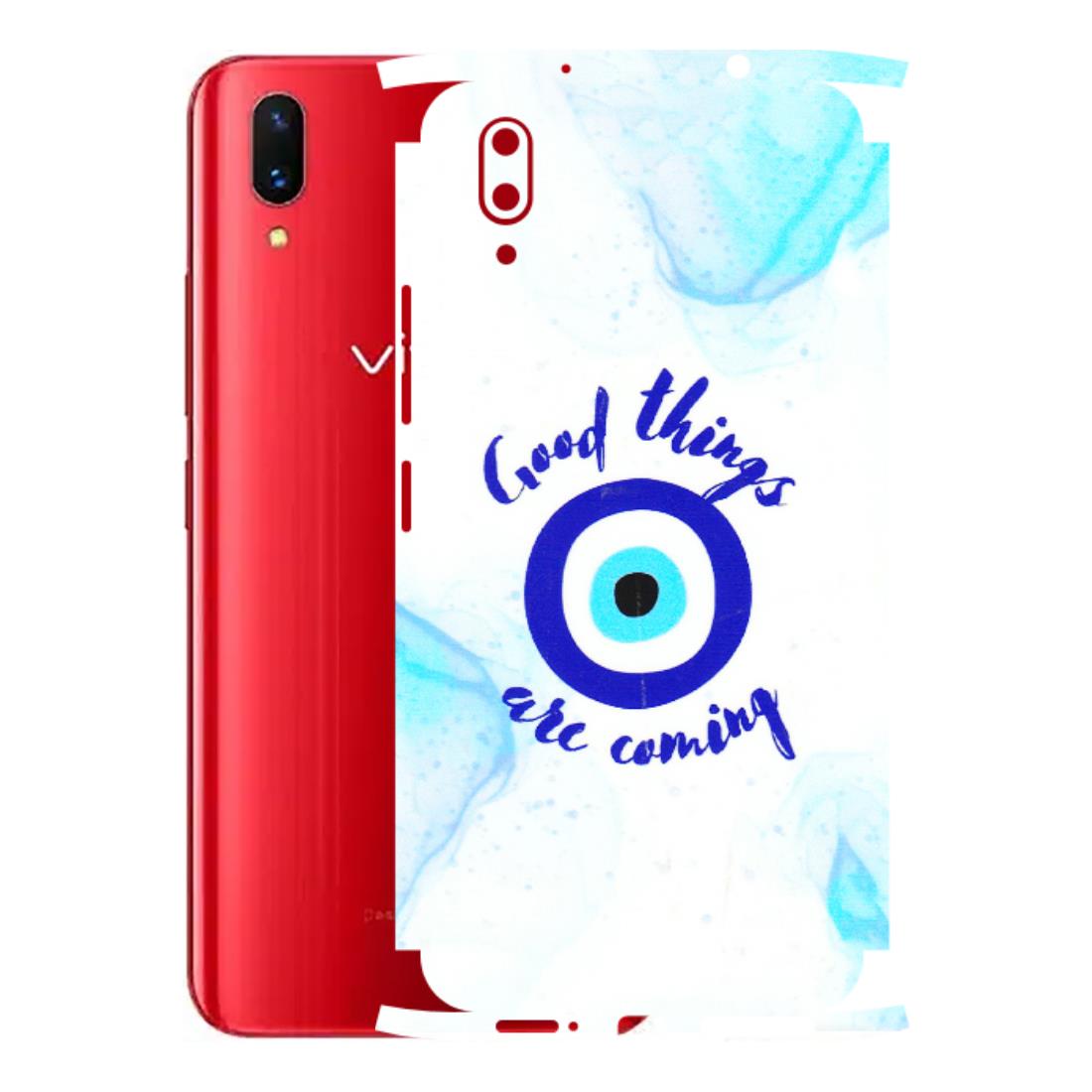 VIVO Z/V/X/T/U/S Series Phone Skins (All Models) - Evil Eye Good Things Are Coming - 3D Embossed Finish (L-322) Vivo X21