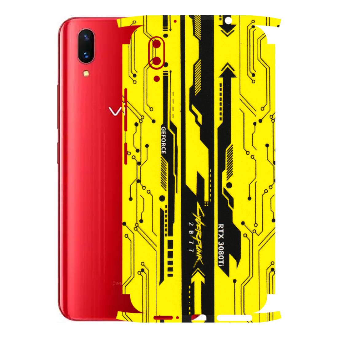 VIVO Z/V/X/T/U/S Series Phone Skins (All Models) - Yellow Cyberpunk - 3D Embossed Finish (L-93) Vivo X21