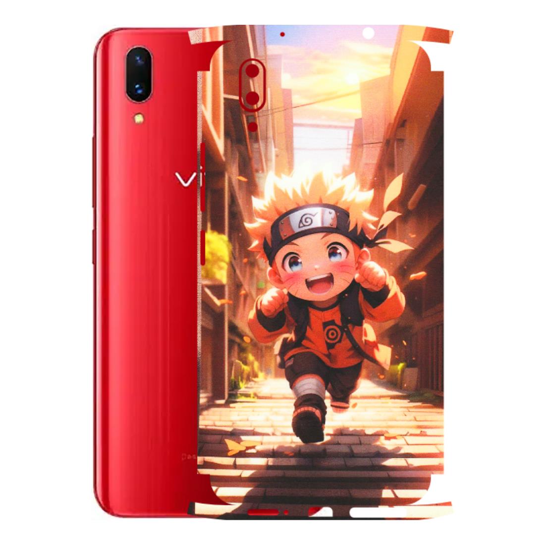 VIVO Z/V/X/T/U/S Series Phone Skins (All Models) - Naruto Cute Toon Running - Matte Finish (M-04) Vivo X21