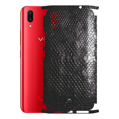 VIVO Z/V/X/T/U/S Series Phone Skins (All Models) - Black Snack Leather - Matte Finish (M-147) Vivo X21