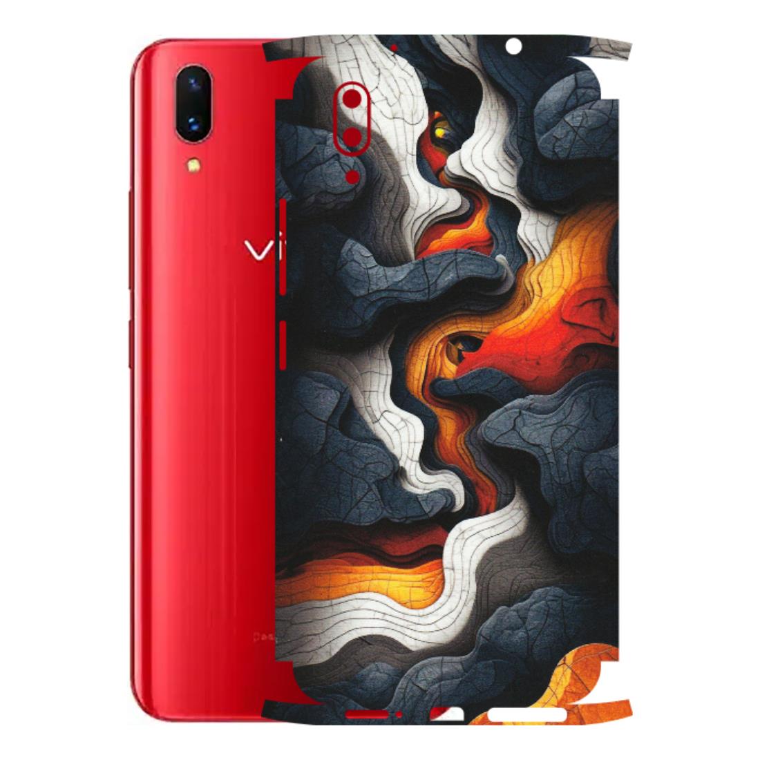 VIVO Z/V/X/T/U/S Series Phone Skins (All Models) - Abstract Volcanic Layers - Matte Finish (M-52) Vivo X21