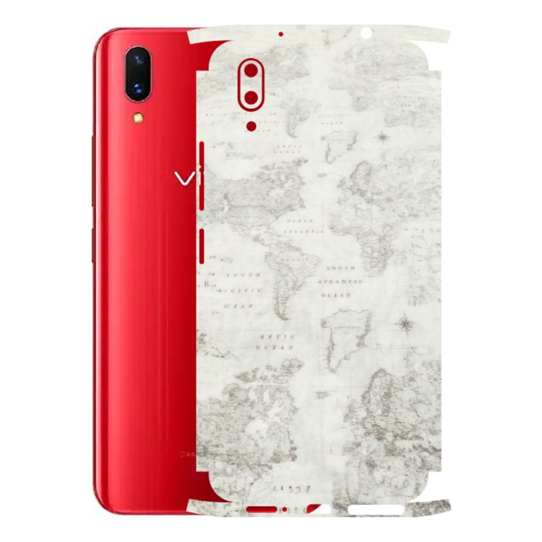 VIVO Z/V/X/T/U/S Series Phone Skins (All Models) - World Travel Map - Transparent Finish (T-04) Vivo X21
