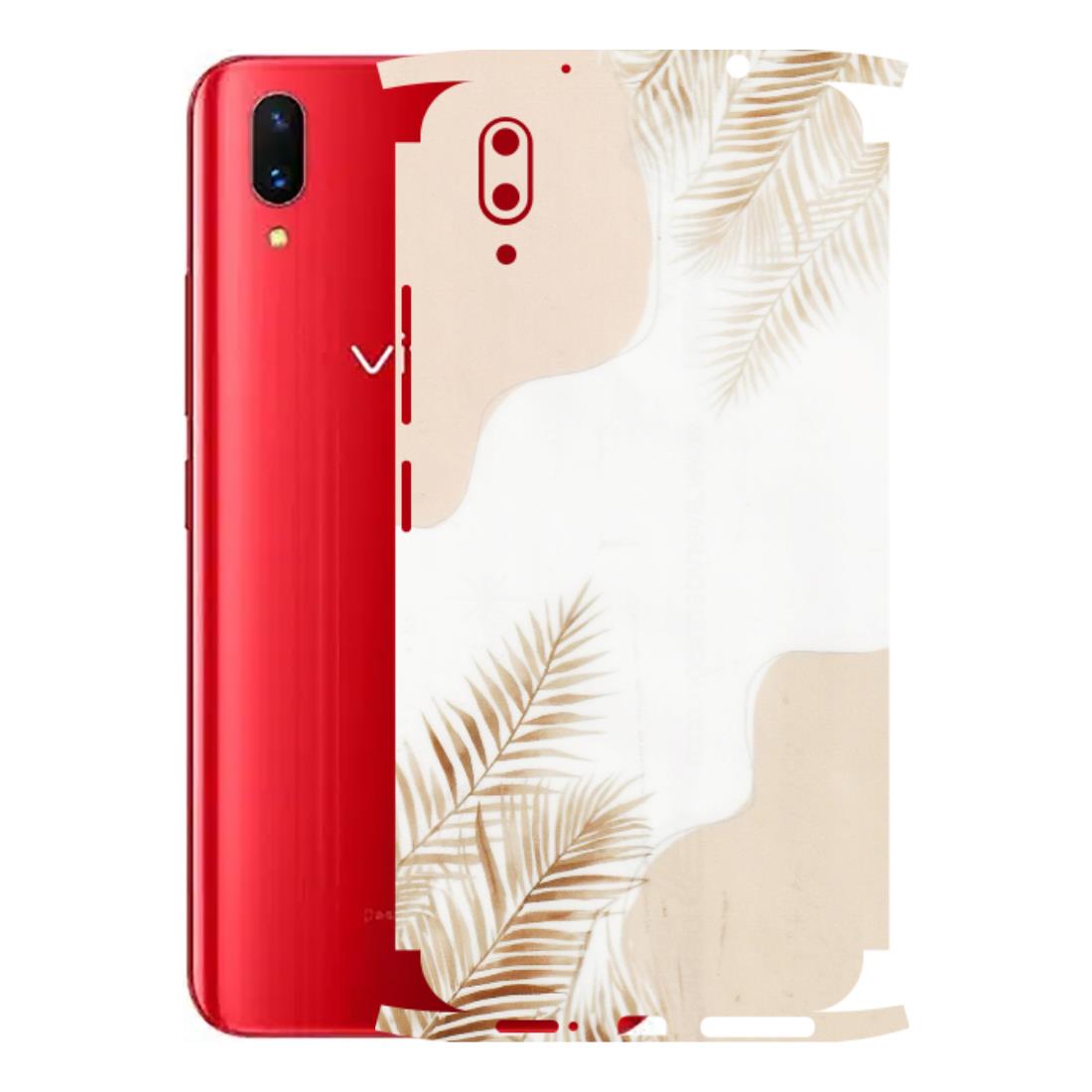 VIVO Z/V/X/T/U/S Series Phone Skins (All Models) - Gold Petals Abstract - Transparent Finish (T-08) Vivo X21