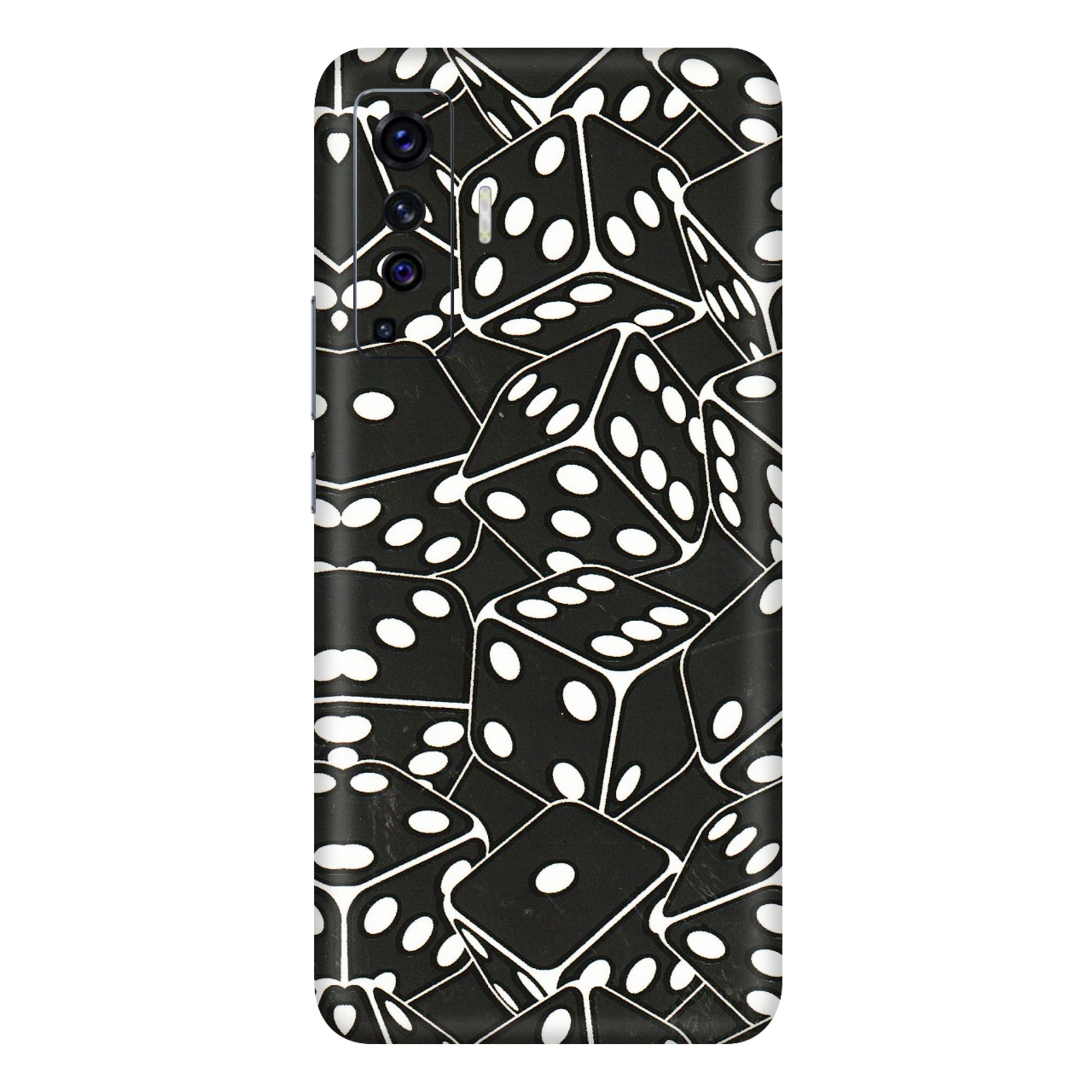 VIVO Z/V/X/T/U/S Series Phone Skins (All Models) - Big Black Dices - 3D Embossed Finish (L-106) Vivo X50