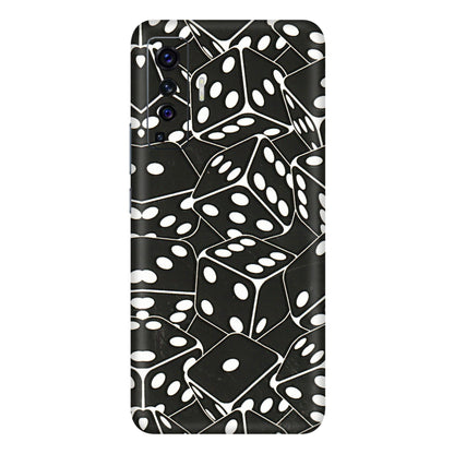 VIVO Z/V/X/T/U/S Series Phone Skins (All Models) - Big Black Dices - 3D Embossed Finish (L-106) Vivo X50