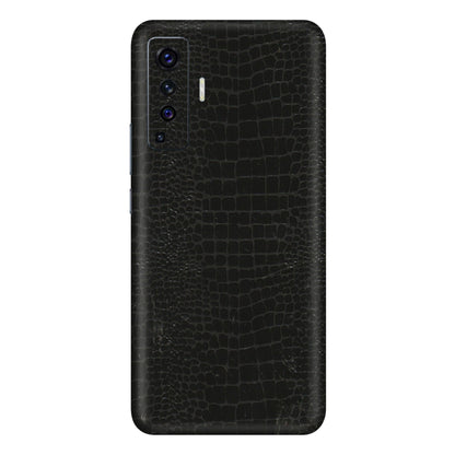 VIVO Z/V/X/T/U/S Series Phone Skins (All Models) - Snake Leather Black - 3D Embossed Finish (L-107) Vivo X50