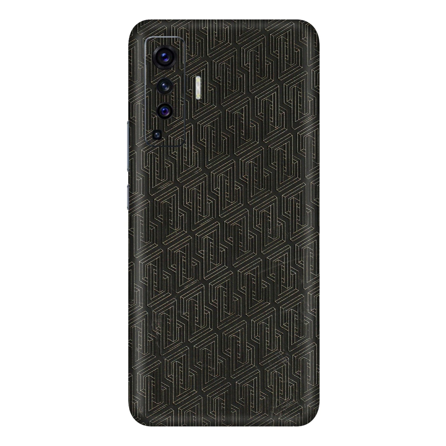 VIVO Z/V/X/T/U/S Series Phone Skins (All Models) - Black Abstract Pattern - 3D Embossed Finish (L-117) Vivo X50