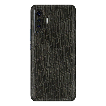VIVO Z/V/X/T/U/S Series Phone Skins (All Models) - Black Abstract Pattern - 3D Embossed Finish (L-117) Vivo X50