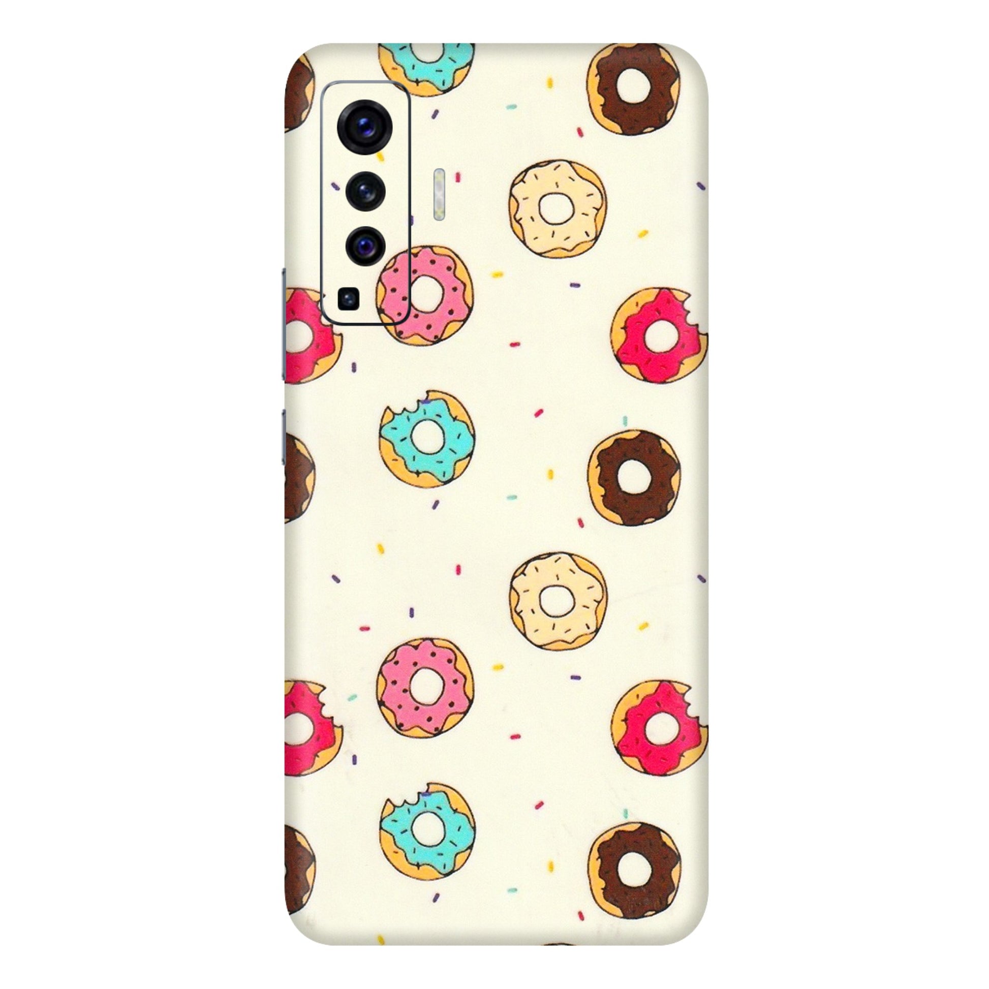 VIVO Z/V/X/T/U/S Series Phone Skins (All Models) - Mini Donuts Doodle Art - 3D Embossed Finish (L-122) Vivo X50
