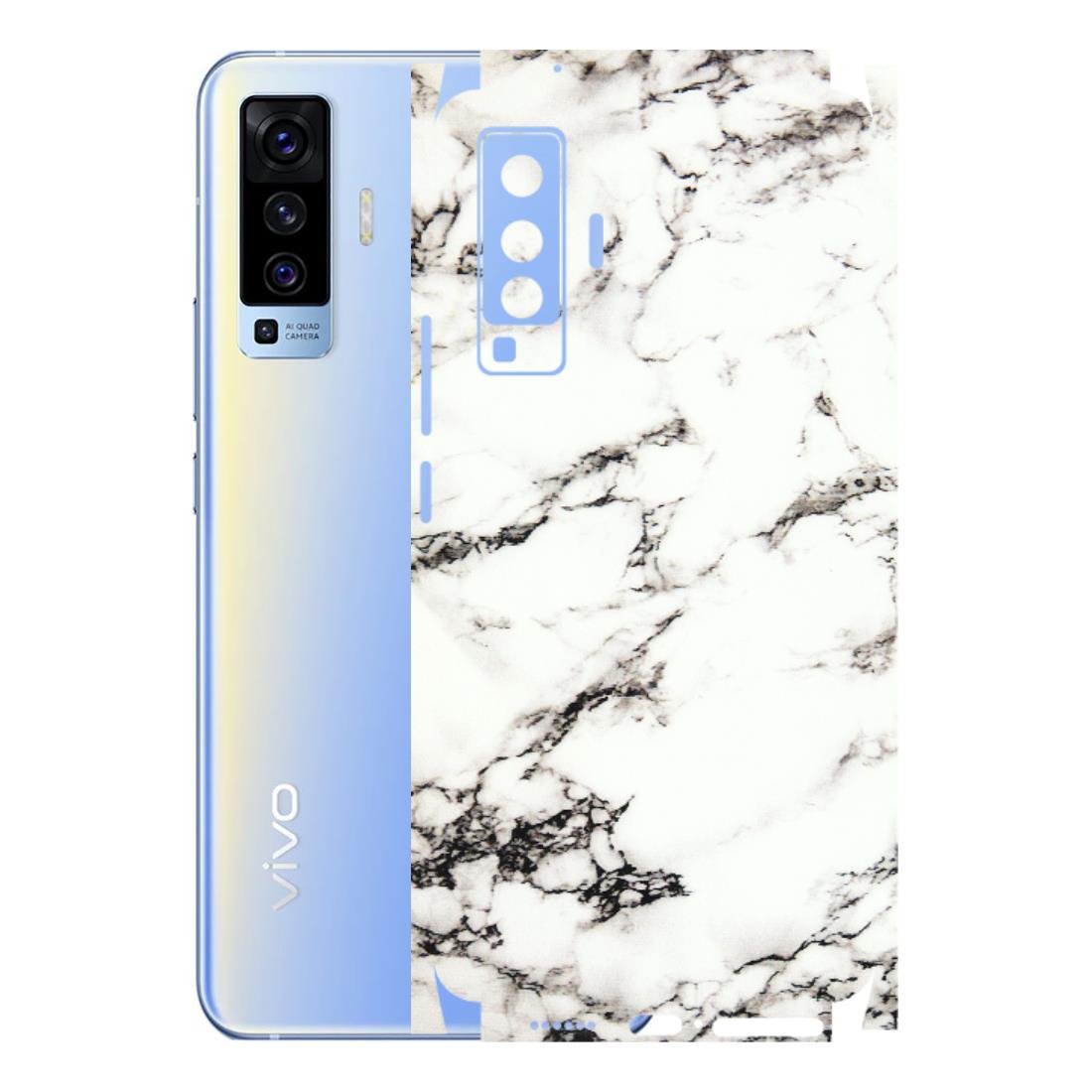 VIVO Z/V/X/T/U/S Series Phone Skins (All Models) - Black and White Marble Texture - 3D Embossed Finish (L-124) Vivo X50