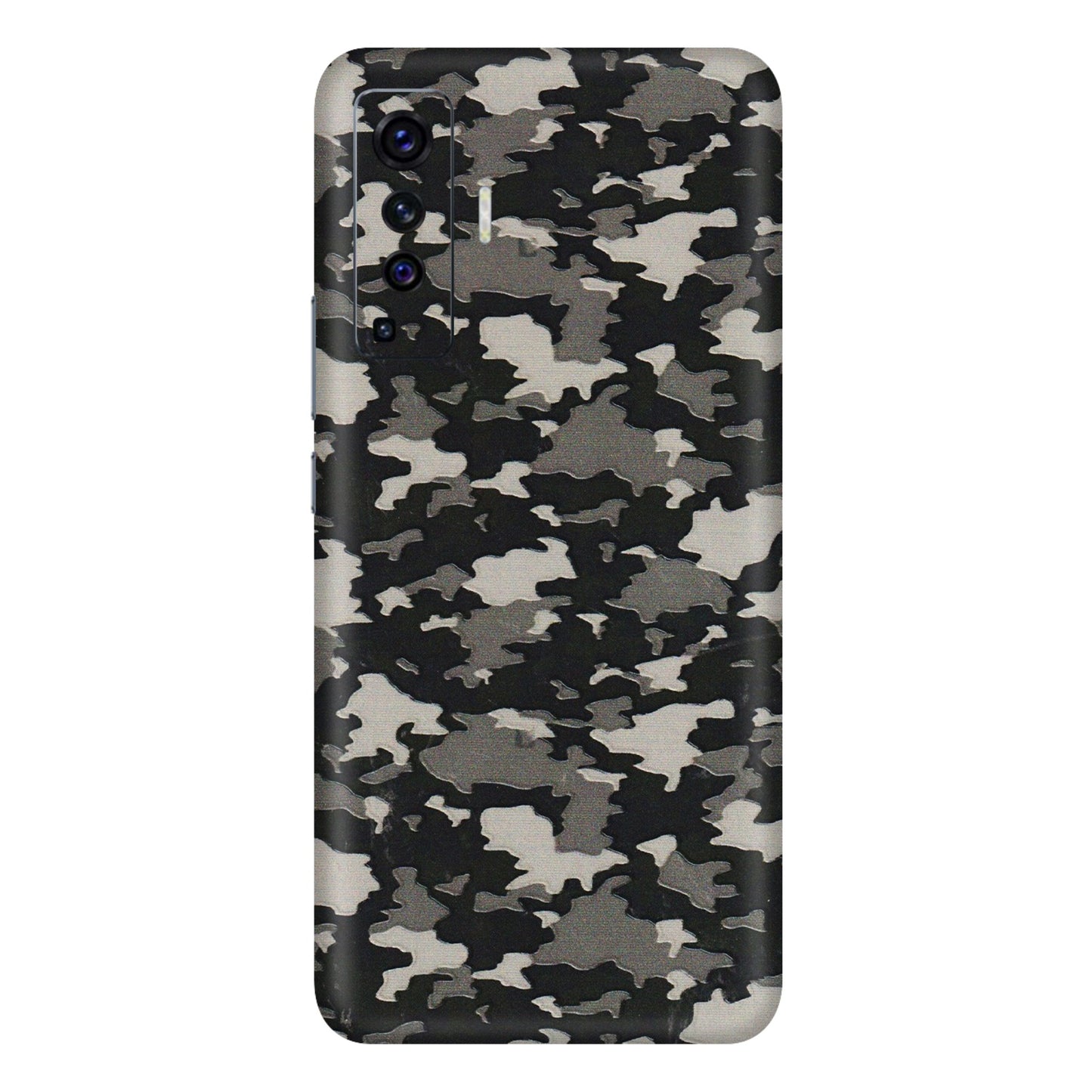 VIVO Z/V/X/T/U/S Series Phone Skins (All Models) - Black/Grey Camoflaunge - 3D Embossed Finish (L-142) Vivo X50