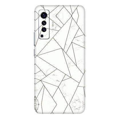 VIVO Z/V/X/T/U/S Series Phone Skins (All Models) - Luxury White Marble Effect - 3D Embossed Finish (L-168) Vivo X50