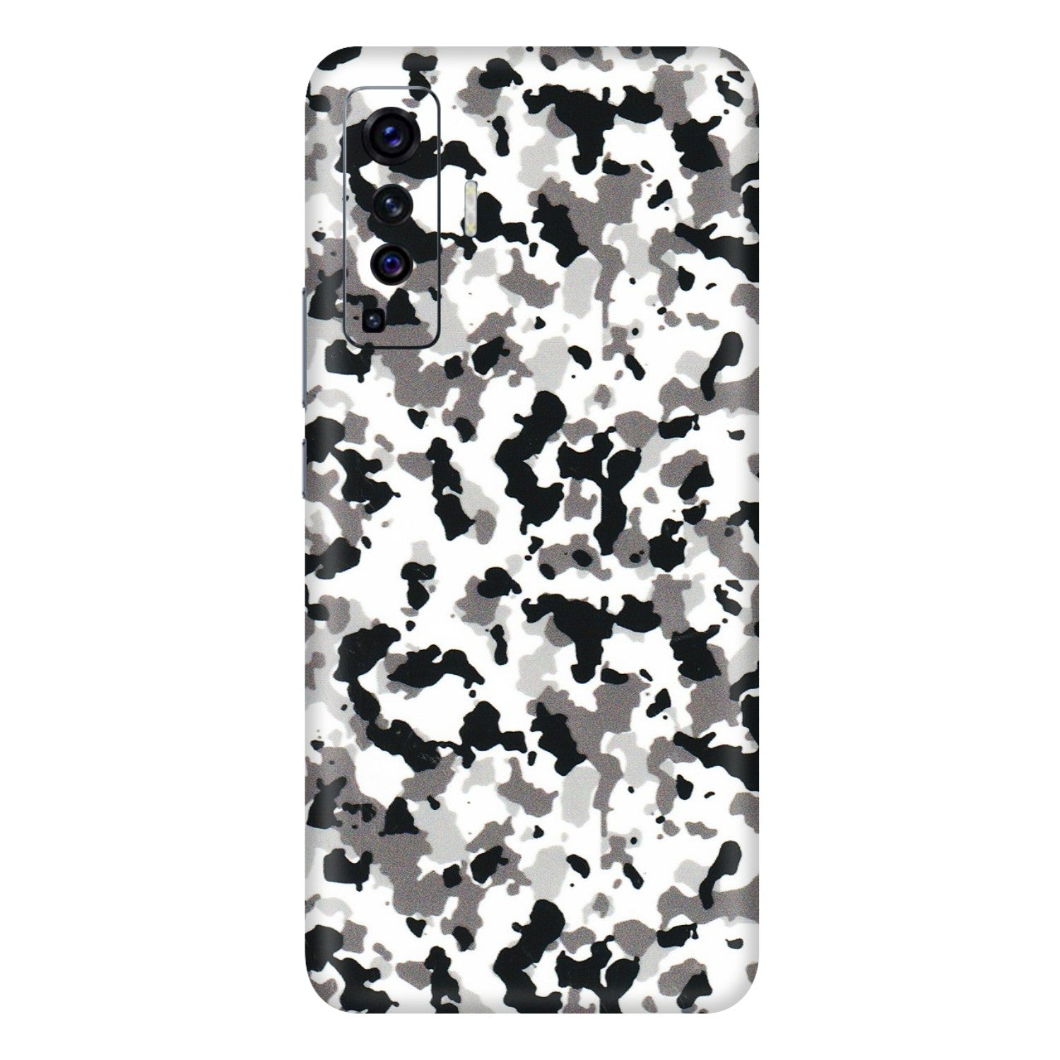 VIVO Z/V/X/T/U/S Series Phone Skins (All Models) - White Black Camouflage - 3D Embossed Finish (L-18) Vivo X50