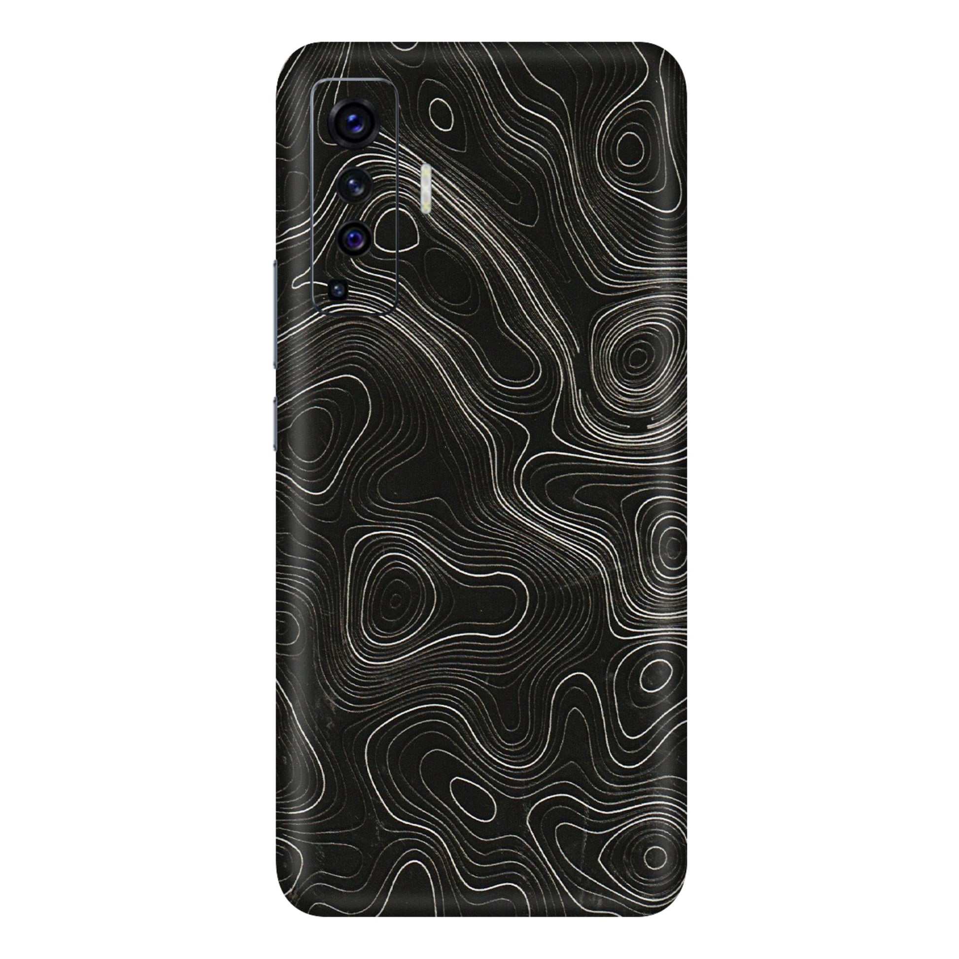 VIVO Z/V/X/T/U/S Series Phone Skins (All Models) - Black Swirl - 3D Embossed Finish (L-196) Vivo X50