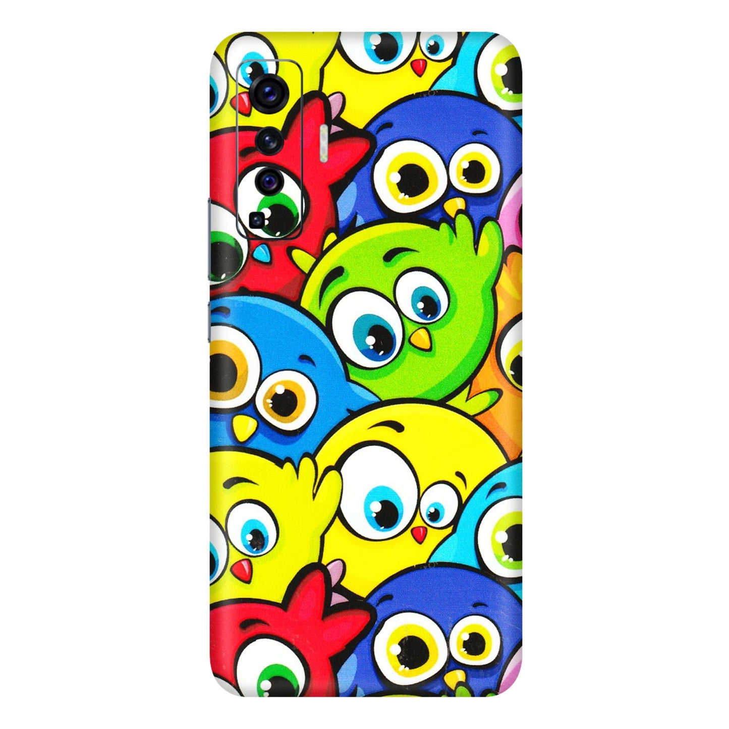 VIVO Z/V/X/T/U/S Series Phone Skins (All Models) - Cute Fluffy Birds - 3D Embossed Finish (L-213) Vivo X50