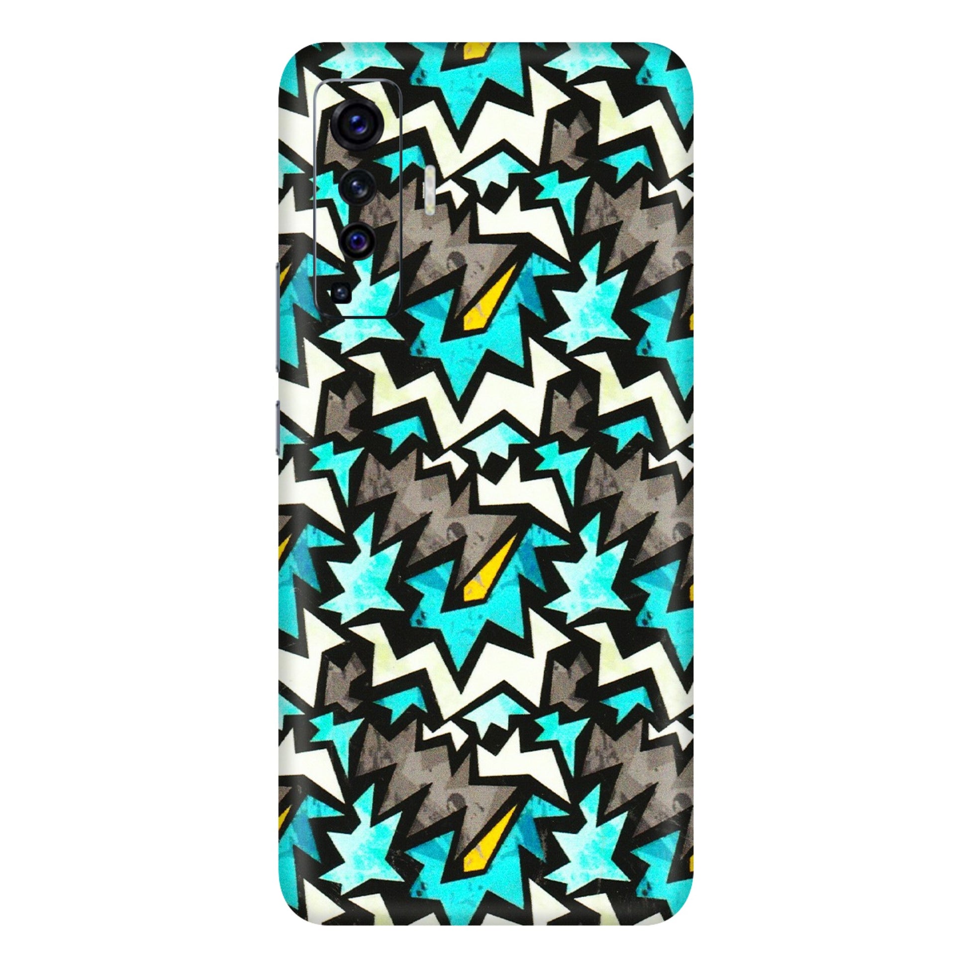VIVO Z/V/X/T/U/S Series Phone Skins (All Models) - Funky Zig Zag - 3D Embossed Finish (L-223) Vivo X50