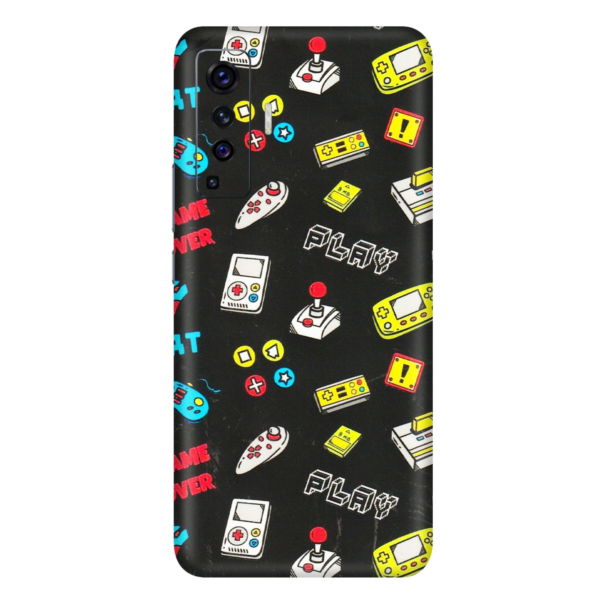 VIVO Z/V/X/T/U/S Series Phone Skins (All Models) - Gaming Doodles - 3D Embossed Finish (L-224) Vivo X50